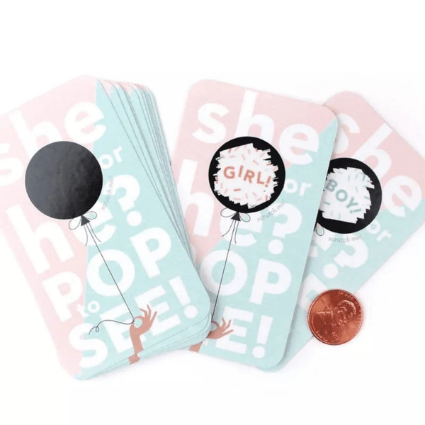 Balloon Gender Reveal Scratch Off Game