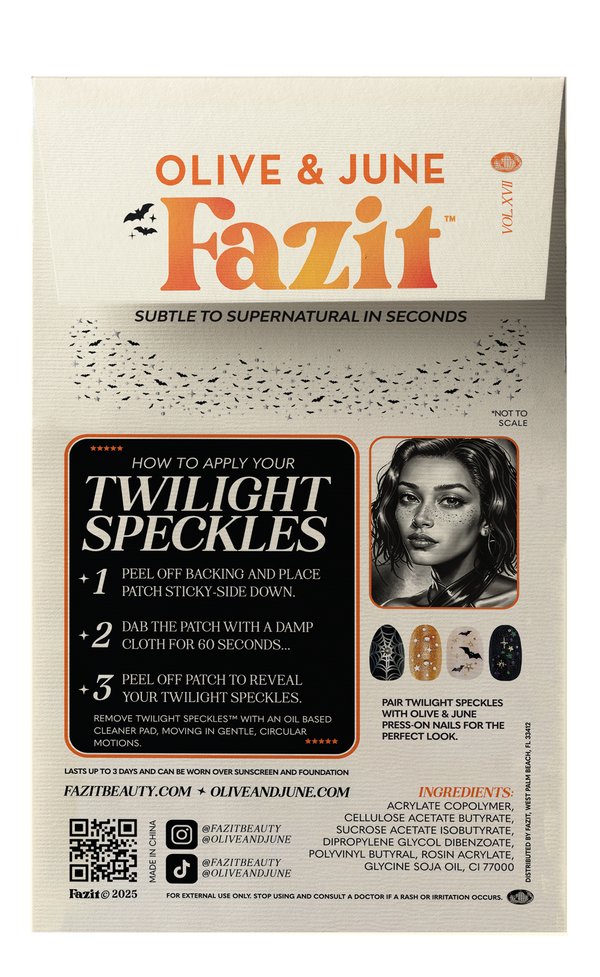 Twilight Bat Glitter Freckles— Halloween Makeup