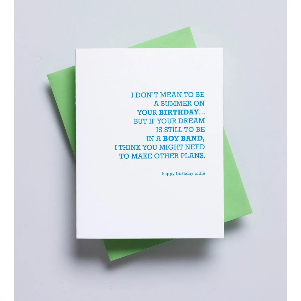 Boy Band Birthday Card