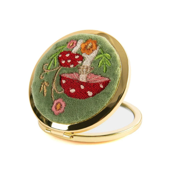Embroidered Compact Mirror