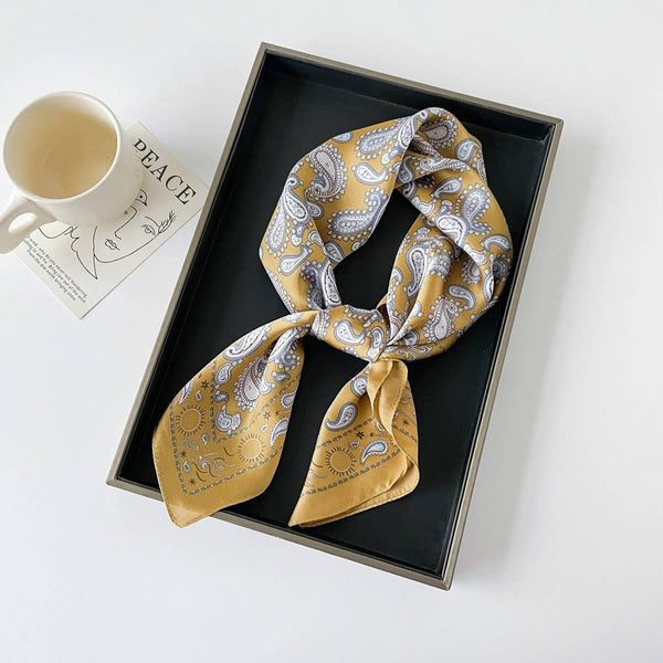 Paisley Satin Square Scarf