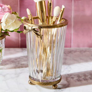 Antique Gold Bow Vase
