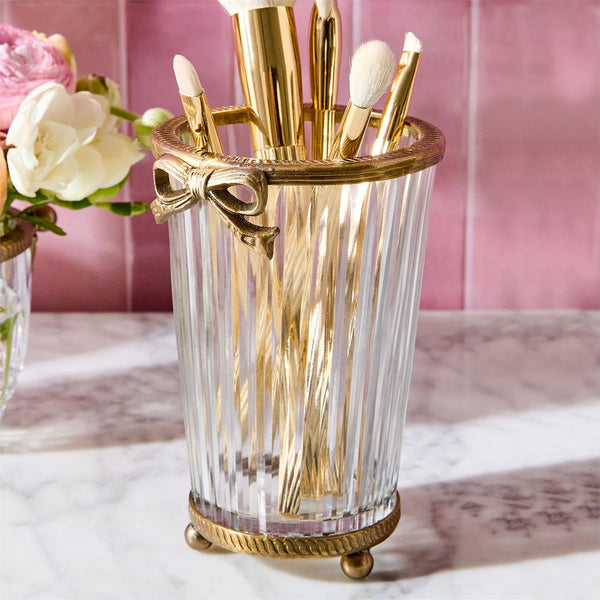 Antique Gold Bow Vase