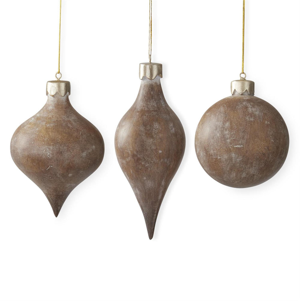 Brown Faux Wood Ornament