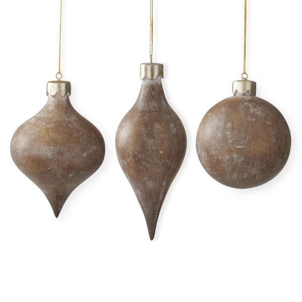 Brown Faux Wood Ornament