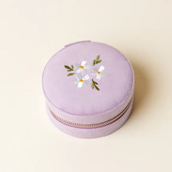 Round Velvet Jewelry Case