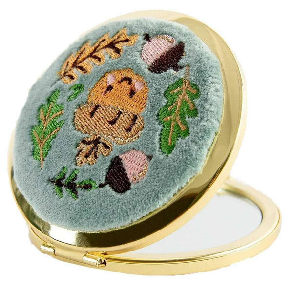 Embroidered Compact Mirror
