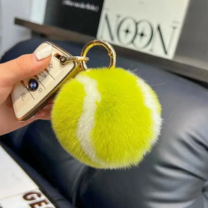 Rabbit Fur Keychain