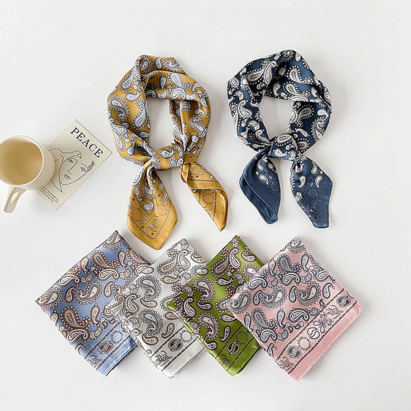 Paisley Satin Square Scarf