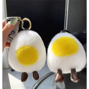 Rabbit Fur Keychain