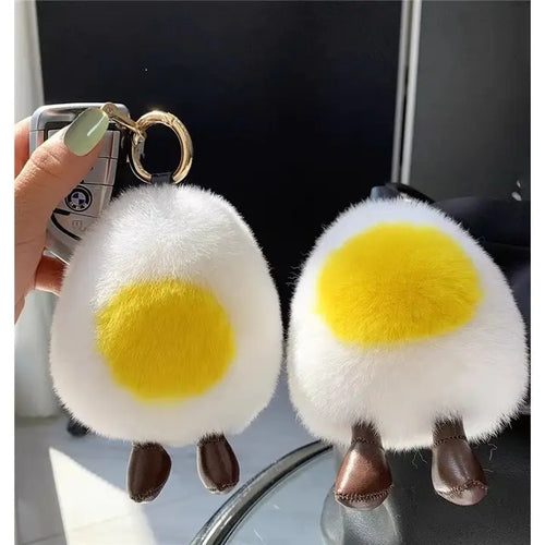 Rabbit Fur Keychain