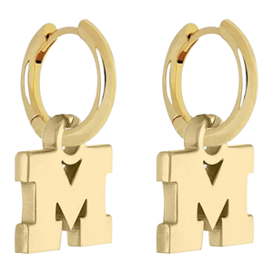Michigan Go Blue Huggie Hoops