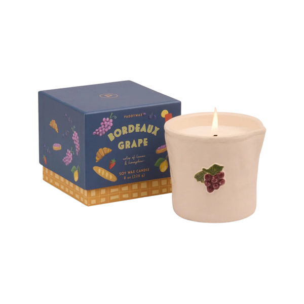 Bordeaux Grape Ceramic Candle