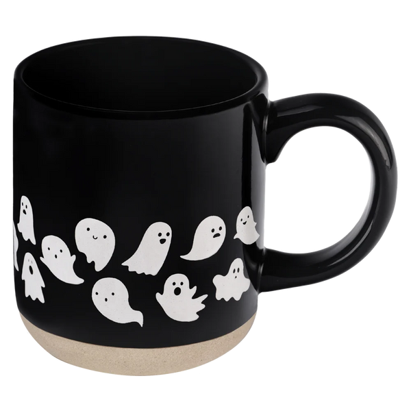 Ghost Pattern Stoneware Coffee Mug