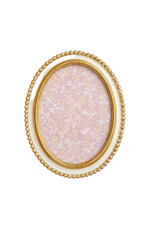 8x10 Cream & Gold Oval Frame