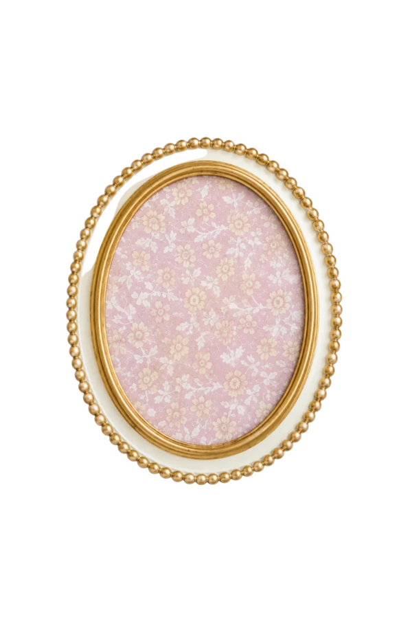 8x10 Cream & Gold Oval Frame