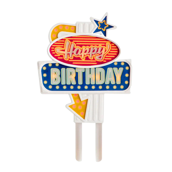 Flashing Cake Topper Happy Birthday