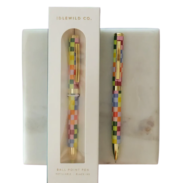 Rainbow Check Ballpoint Luxe Pen