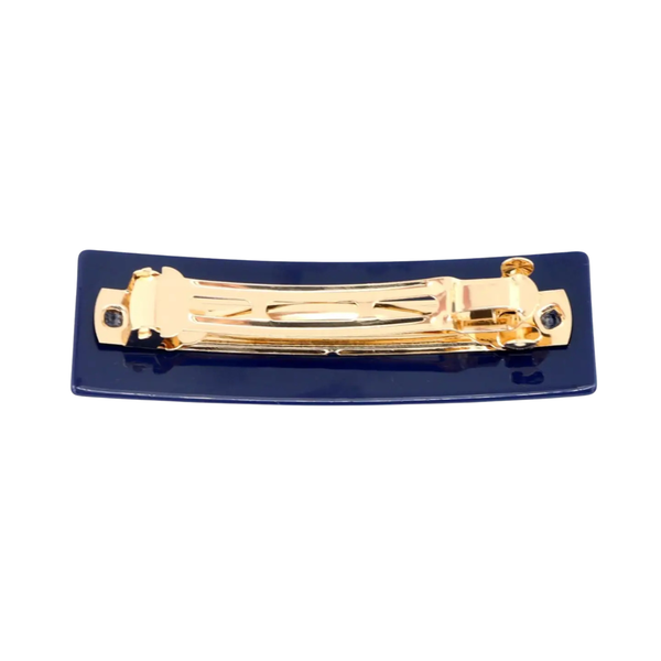 Michigan Go Blue Rectangle Barrette Clip