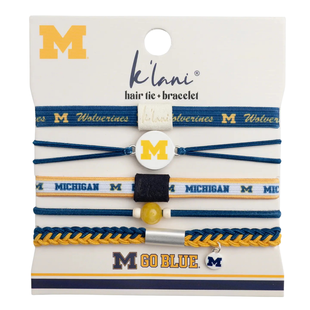 University of Michigan Hair Tie Bracelets
