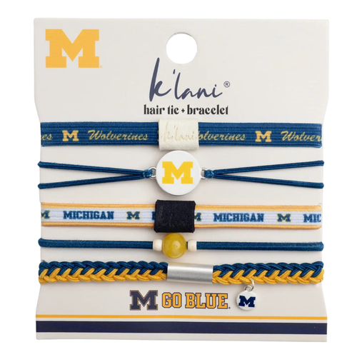 University of Michigan Hair Tie Bracelets