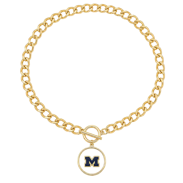 University of Michigan Logo Necklace