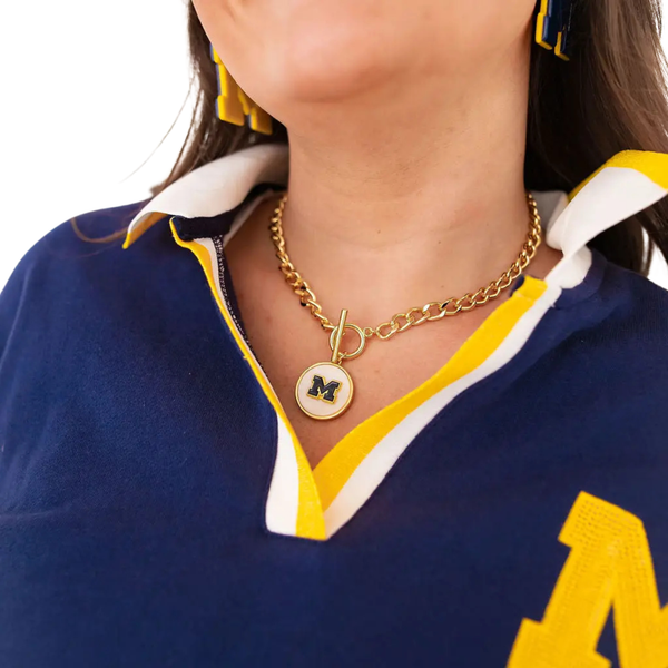 University of Michigan Logo Necklace