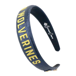 University of Michigan Thin Embroidered Headband