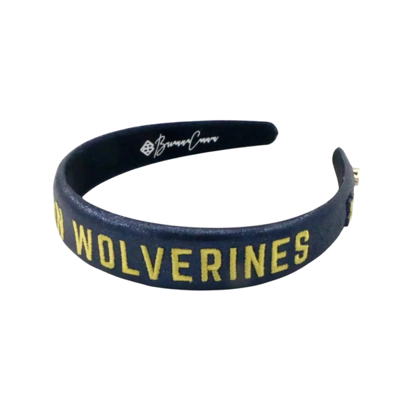 University of Michigan Thin Embroidered Headband