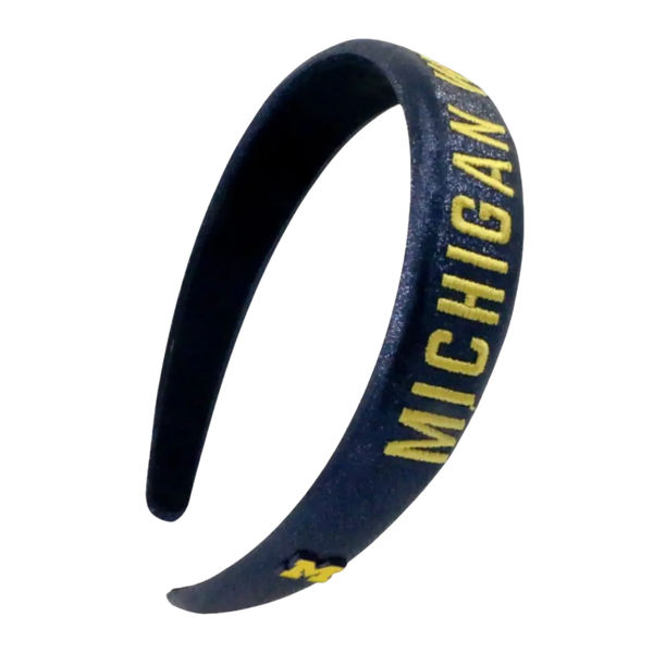 University of Michigan Thin Embroidered Headband