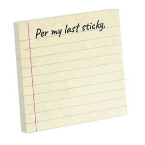 Sarcastic Sticky Notepad