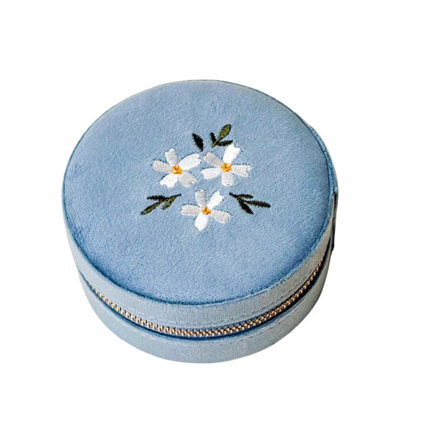 Round Velvet Jewelry Case