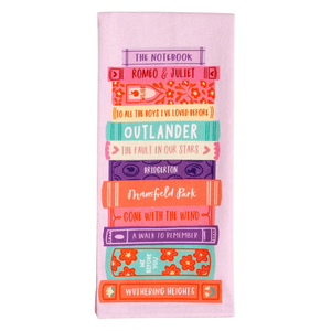 Romance Book Stack Tea Towel