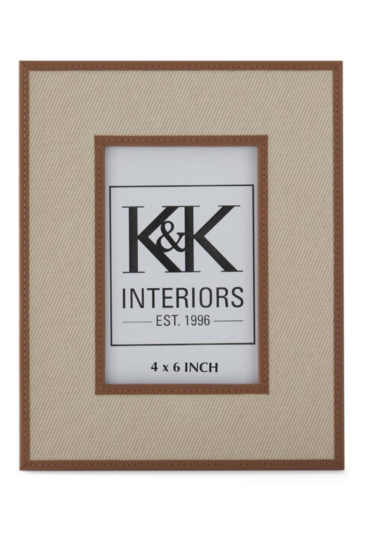 Beige Canvas w/Brown Leather Frames
