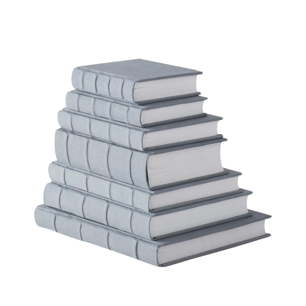 Blue Grey Canvas Journal - Set of 6