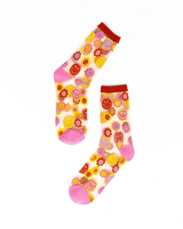 Sheer Crew Socks