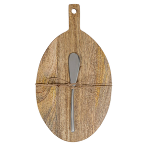 Mango Wood Board w/Knife