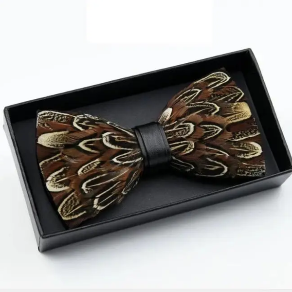 Feather Bow Tie