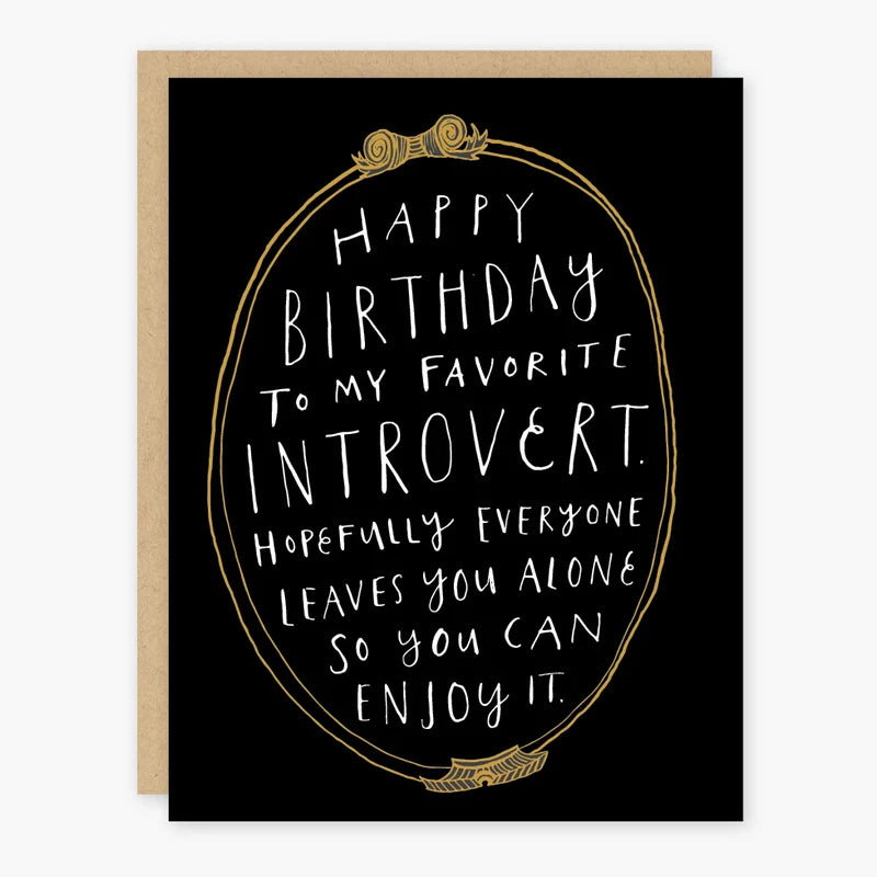 Introvert Birthday Card