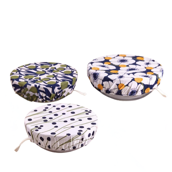 Set of 3-Cotton Dish Covers