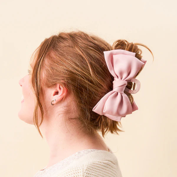 The Darling Effect Satin Bow Claw Clip