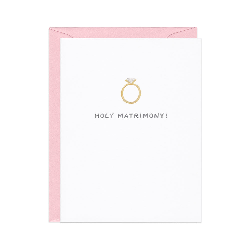 Holy Matrimony Wedding Card