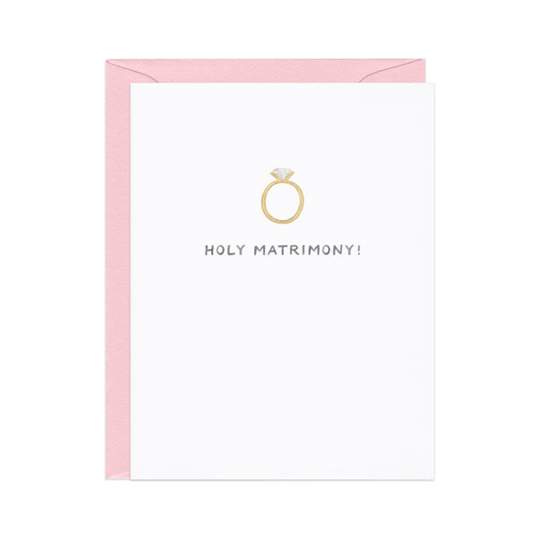 Holy Matrimony Wedding Card