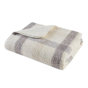 Faux Mohair to Sherpa Throw