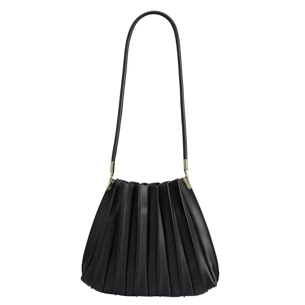 Carrie Pleated Vegan Leather Bag