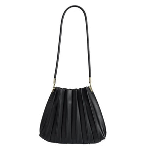Carrie Pleated Vegan Leather Bag