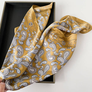 Paisley Satin Square Scarf