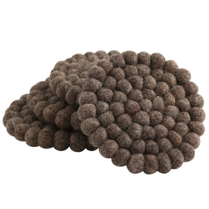 Handmade Wool Felt Ball Coasters