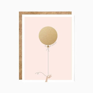 Make Your Own Scratch-Off Greeting Card, Pink & Gold Balloon