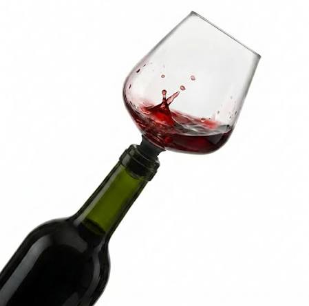 Wine Glass Bottle Topper
